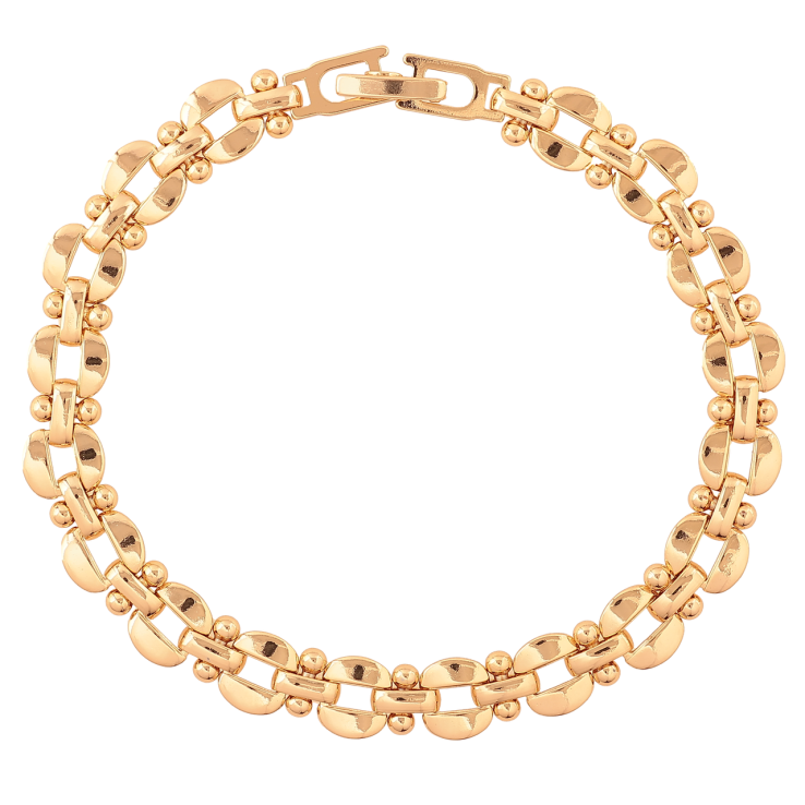 Браслет Xuping Колір Позолота 18K Фантазійне плетіння розмір 19,5 см х 8 мм фото №9