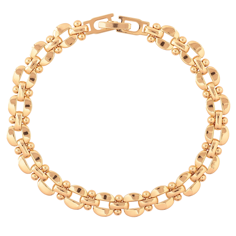 Браслет Xuping Колір Позолота 18K Фантазійне плетіння розмір 19,5 см х 8 мм фото №1