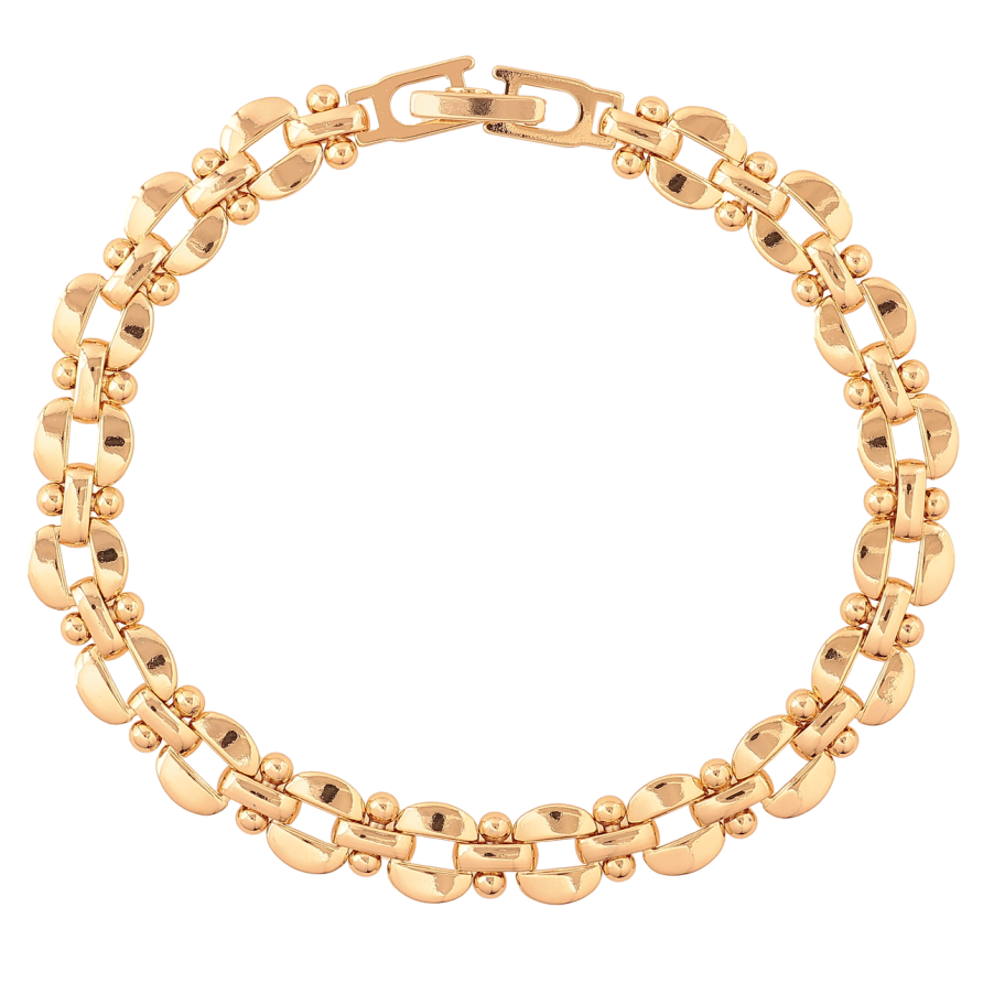 Браслет Xuping Колір Позолота 18K Фантазійне плетіння розмір 19,5 см х 8 мм фото №1