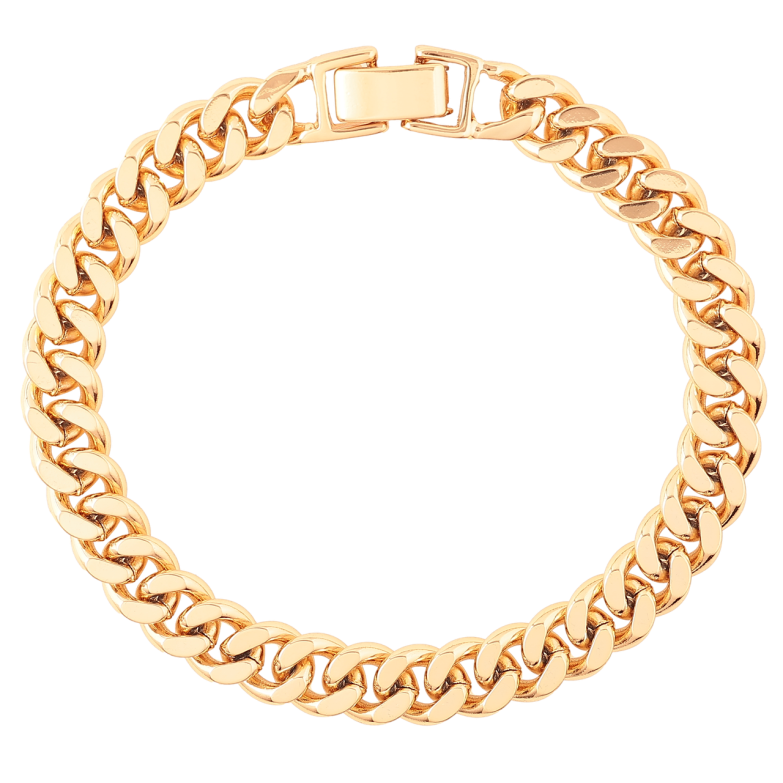 Браслет Xuping Цвет Позолота 18K Цепочка Панцирная размер 19см х 8мм фото №3