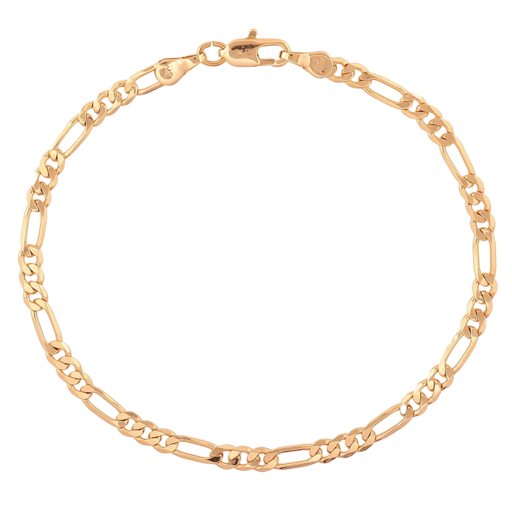 Браслет Xuping Колір Позолота 18K Ланцюжок Фігаро розмір 19см х 3мм фото №2