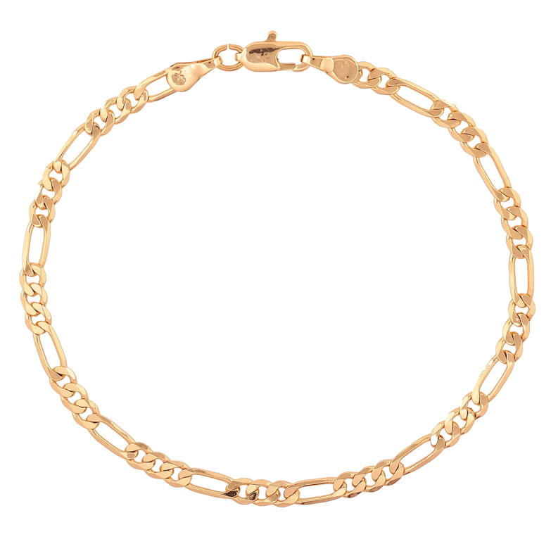 Браслет Xuping Колір Позолота 18K Ланцюжок Фігаро розмір 19см х 3мм фото №1