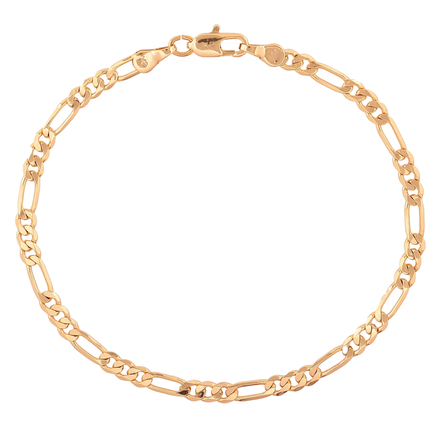 Браслет Xuping Колір Позолота 18K Ланцюжок Фігаро розмір 19см х 3мм фото №1