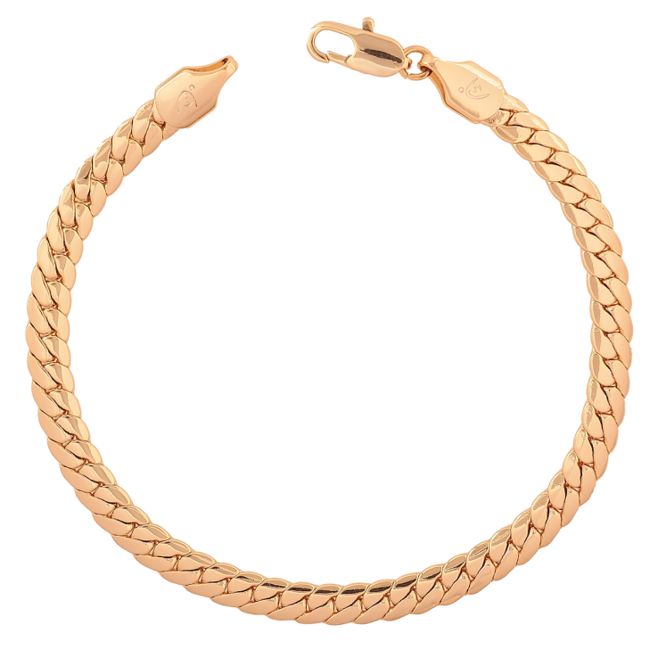 Браслет Xuping Колір Позолота 18K Ланцюжок Паріджина розмір 19см х 5мм фото №5