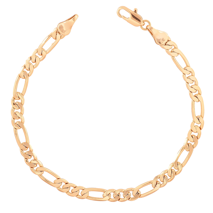 Браслет Xuping Цвет Позолота 18K Цепочка Фигаро размер 17.5см х 4мм фото №2