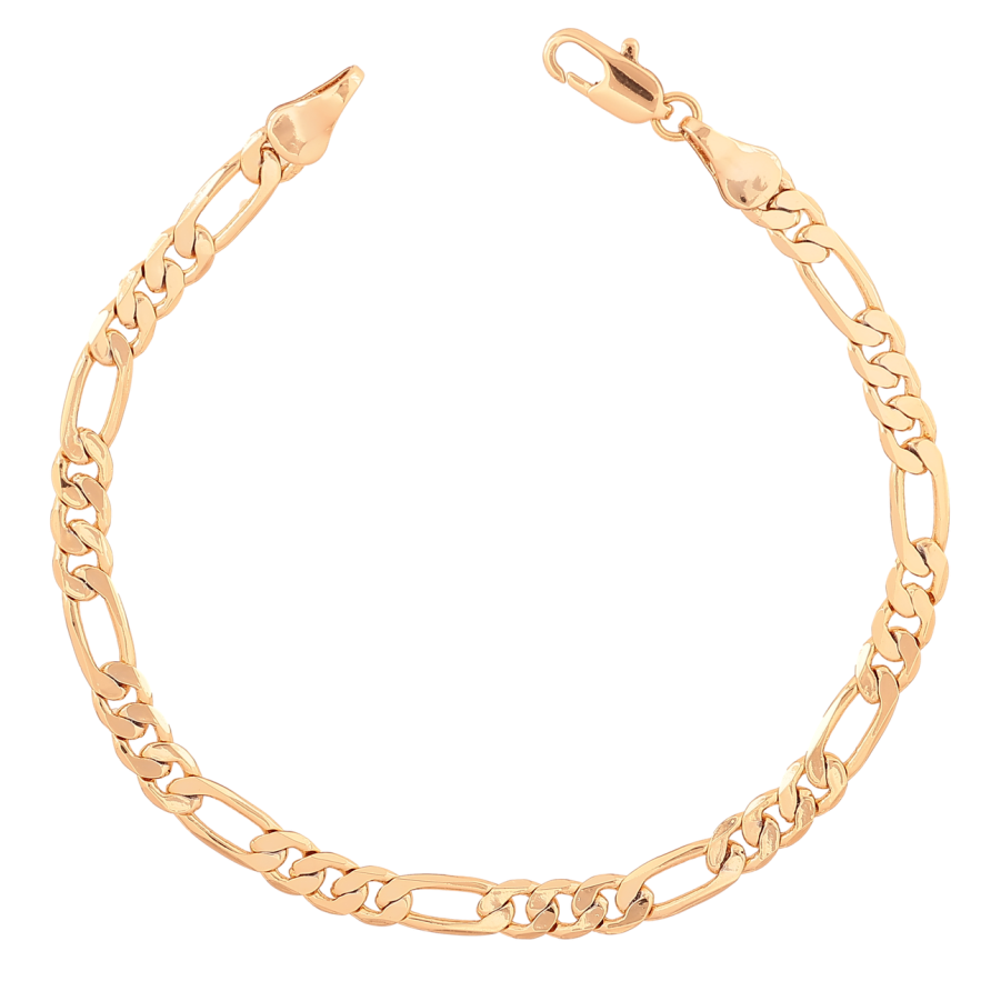 Браслет Xuping Колір Позолота 18K Ланцюжок Фігаро розмір 17,5 см х 4 мм фото №1