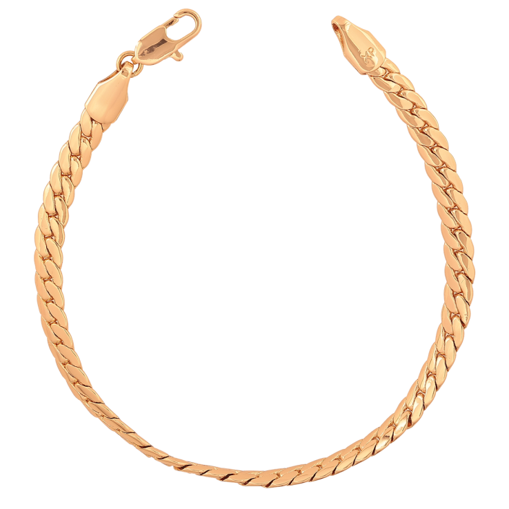 Браслет Xuping Колір Позолота 18K Ланцюжок Паріджина розмір 19см х 5мм фото №7