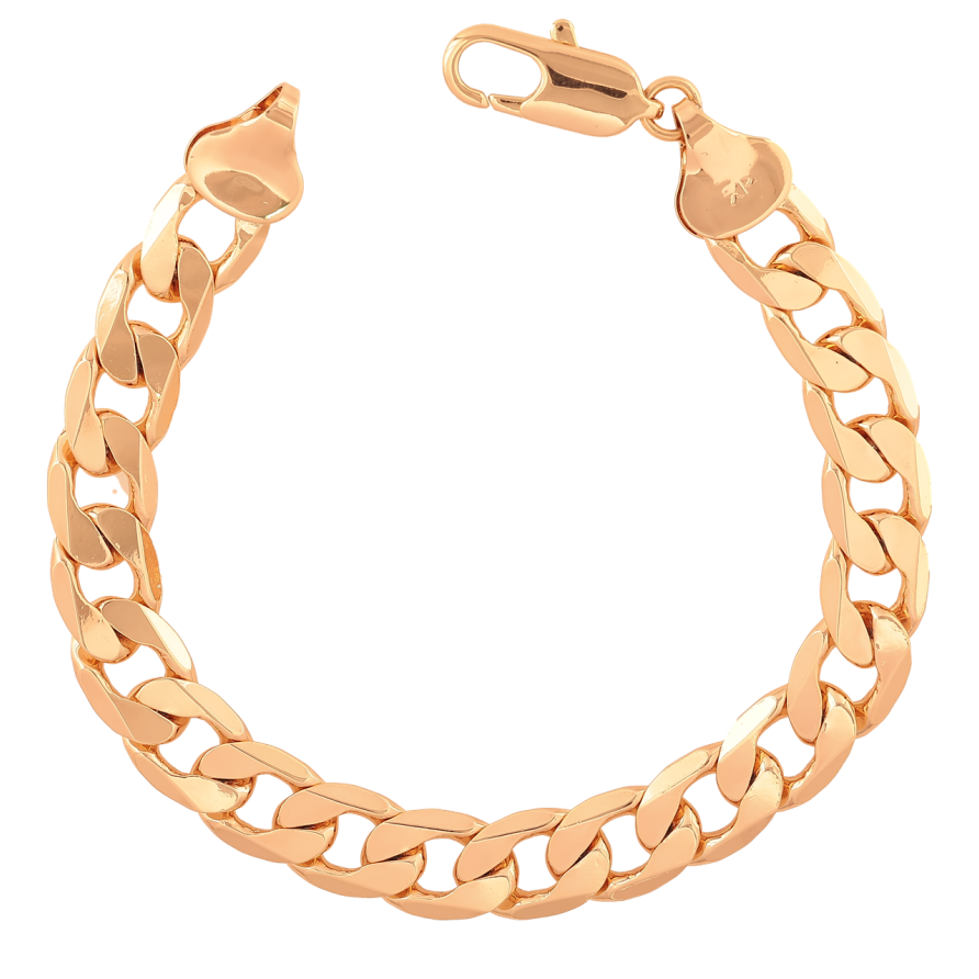 Браслет Xuping Колір Позолота 18K Ланцюжок Панцирний розмір 22,5 см х 10 мм фото №1