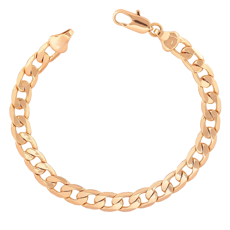 Браслет Xuping Цвет Позолота 18K Цепочка Панцирная размер 18.5см х 7мм фото №4