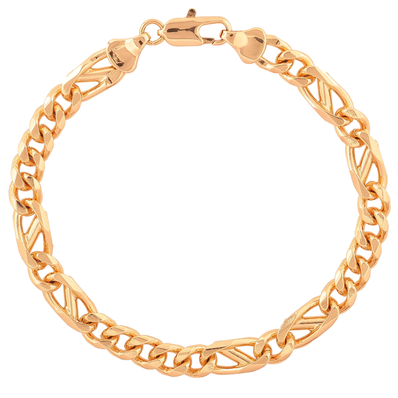 Браслет Xuping Цвет Позолота 18K Цепочка Комбинированная размер 20.5см х 6-7мм фото №1