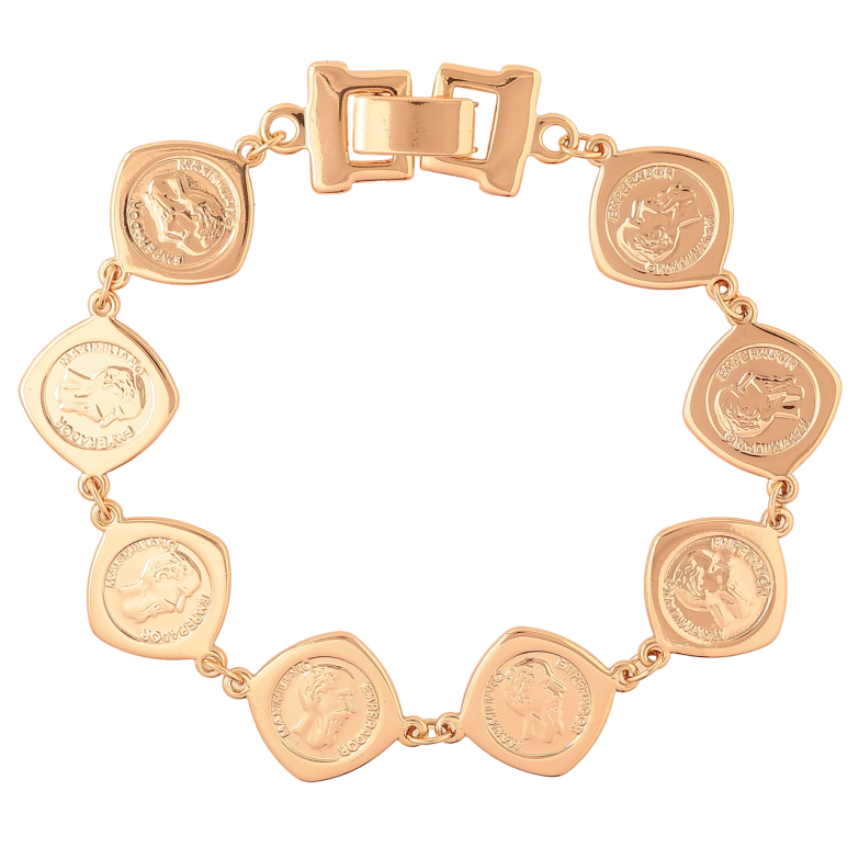 Браслет Xuping Цвет Позолота 18K Император Максимилиан размер 18.5см х 9мм фото №1