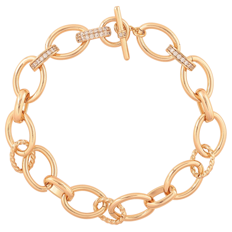 Браслет Xuping Цвет Позолота 18K Цепочка Фантазийная с кристаллами размер 19см х 2-10мм фото №7