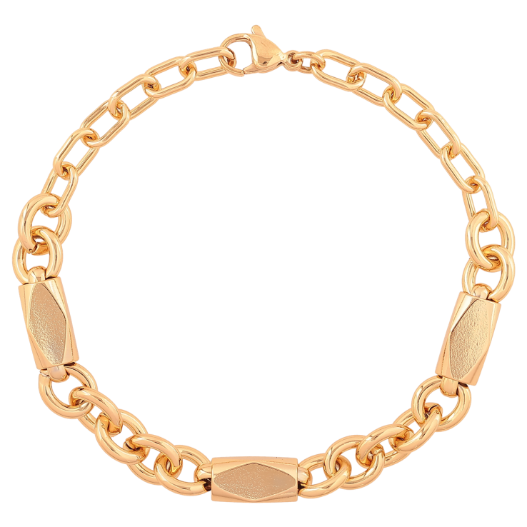 Браслет Xuping Колір Позолота 18K Ланцюжок з вставками розмір 19,5 см х 5-7 мм фото №2