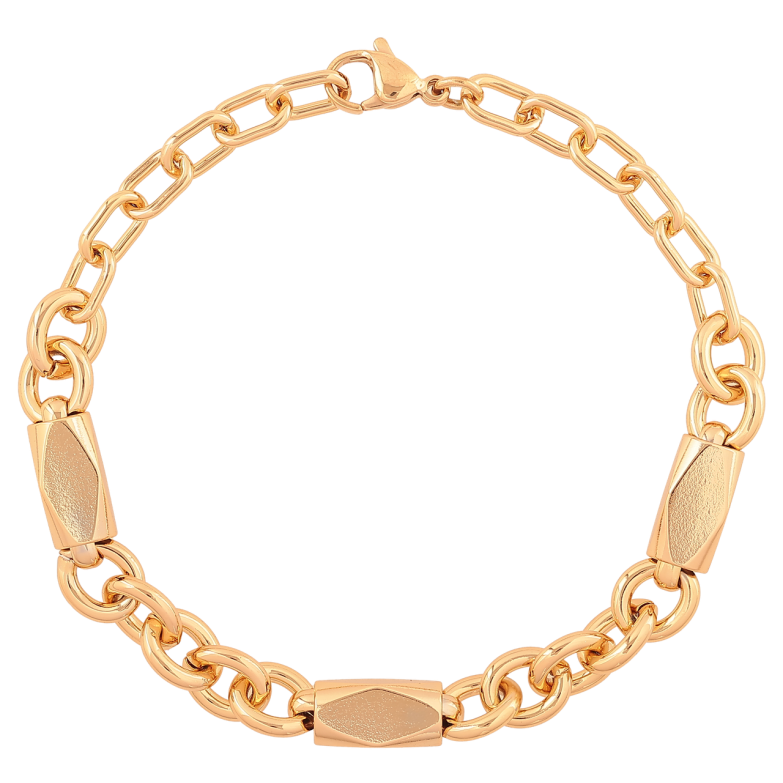 Браслет Xuping Цвет Позолота 18K Цепочка с вставками размер 19.5см х 5-7мм фото №1