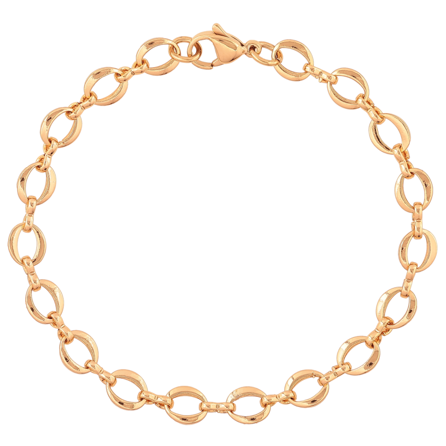 Браслет Xuping Колір Позолота 18K Ланцюжок Фантазійний розмір 19,5 см х 1-6 мм фото №1