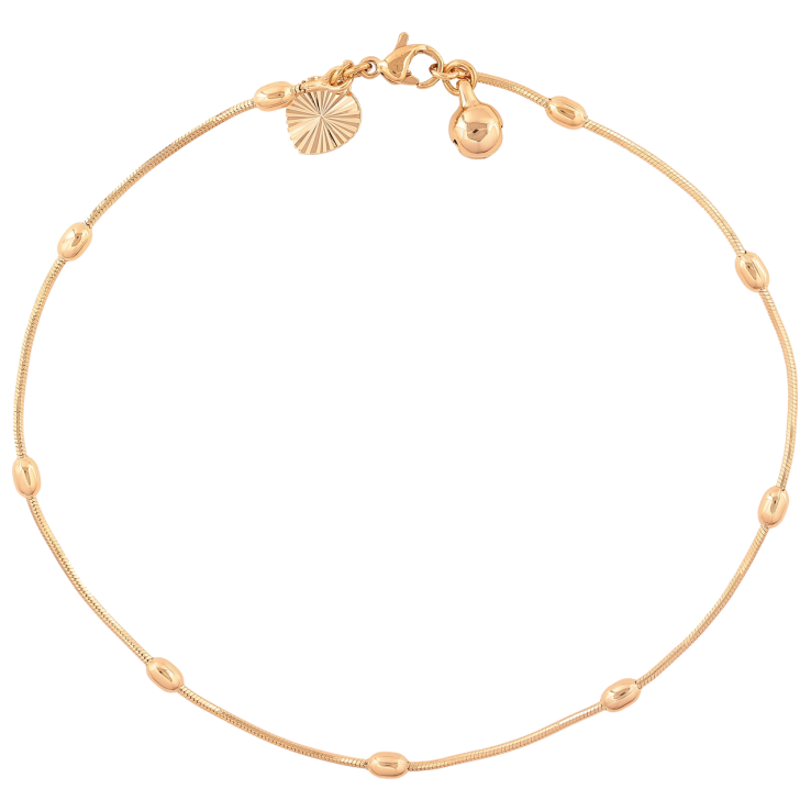 Браслет Xuping Цвет Позолота 18K на ногу Цепочка с бусинами размер 26см х 1-3мм фото №25 Браслет Xuping Цвет Позолота 18K на ногу Цепочка с бусинами размер 26см х 1-3мм фото №25