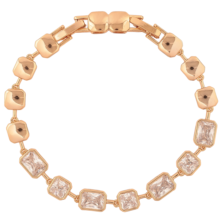 Браслет Xuping Колір Позолота 18K Доріжка кристалів розмір з додатковим замком 16,18 см х 6 мм фото №22