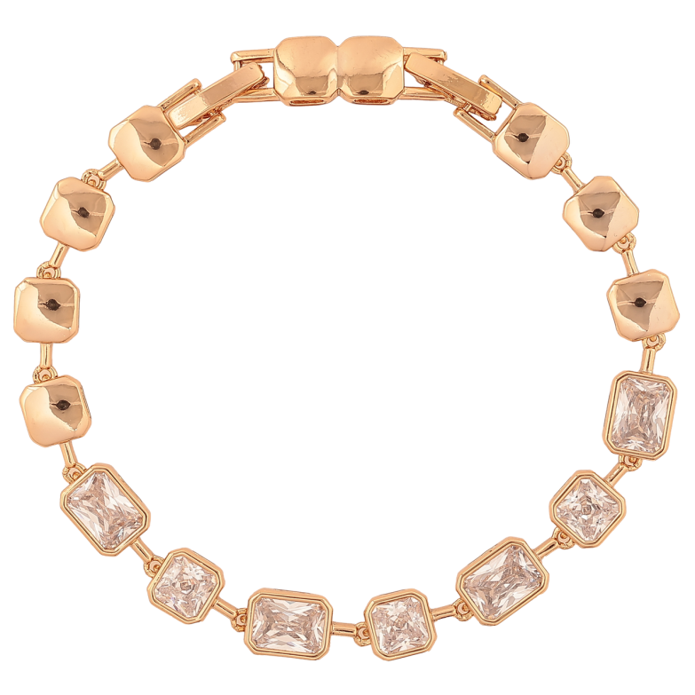 Браслет Xuping Колір Позолота 18K Доріжка кристалів розмір з додатковим замком 16,18 см х 6 мм фото №2