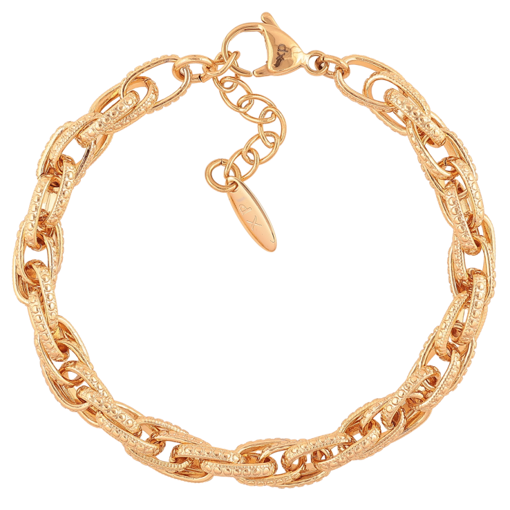 Браслет Xuping Колір Позолота 18K Декоративний ланцюжок з візерунком розмір з додатковим ланцюжком 19-22 см х 7 мм фото №15