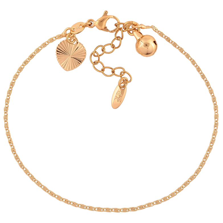 Браслет Xuping Колір Позолота 18K Ланцюжок Равлик розмір з додатковим ланцюжком 17,5-20,5 см х 1 мм фото №2