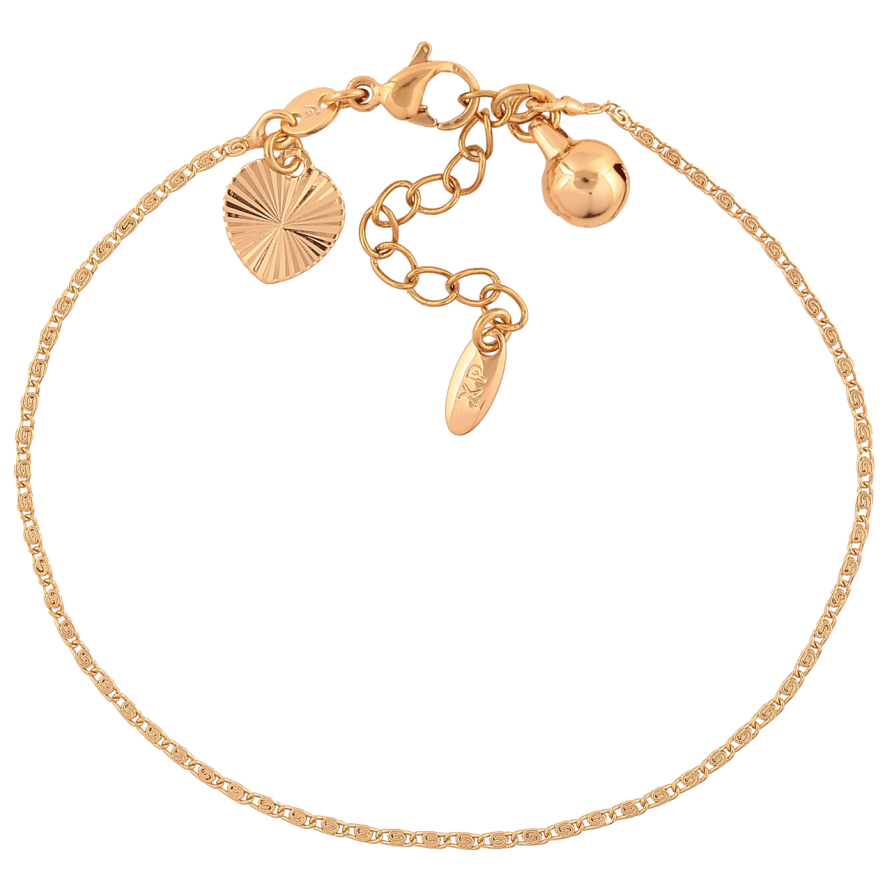 Браслет Xuping Колір Позолота 18K Ланцюжок Равлик розмір з додатковим ланцюжком 17,5-20,5 см х 1 мм фото №1