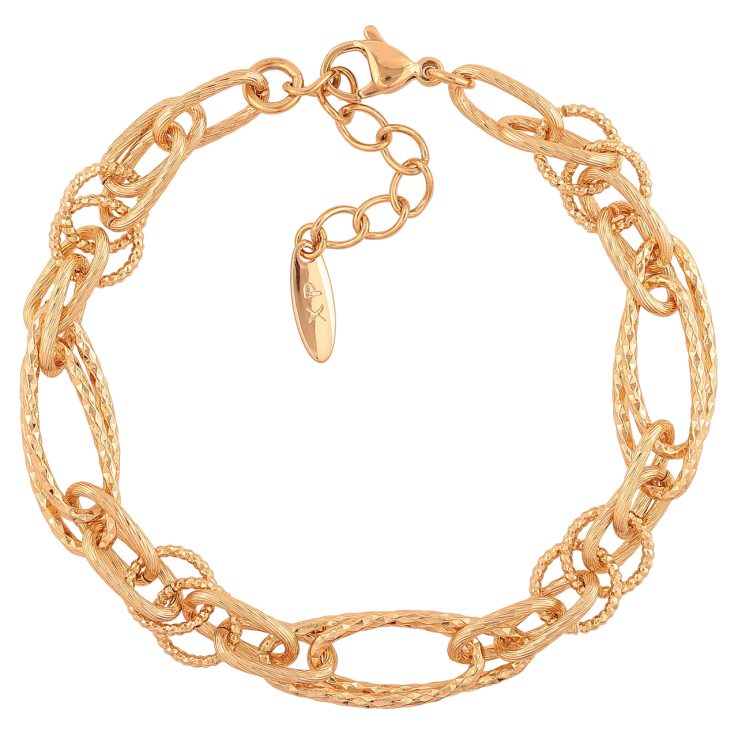 Браслет Xuping Колір Позолота 18K Ланцюжок Фантазійний розмір з додатковим ланцюжком 19-22см х 7-9мм фото №19