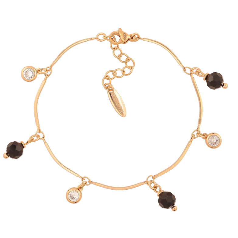 Браслет Xuping Цвет Позолота 18K Цепочка с подвесками размер с доп. цепочкой 17-20см х 1мм фото №1