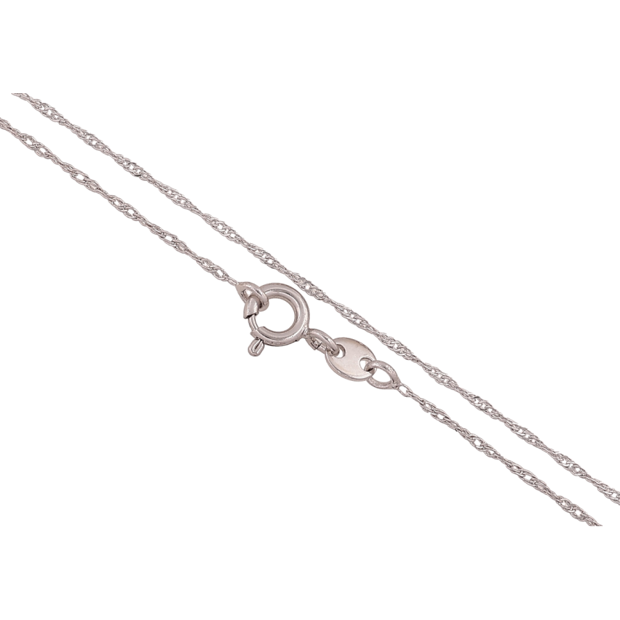 Ланцюжок Xuping Колір Родій Плетіння Сингапур довжина 60см х 1мм фото №1 Ланцюжок Xuping Колір Родій Плетіння Сингапур довжина 60см х 1мм фото №1