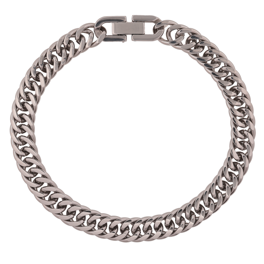 Браслет Xuping ТТМ Stainless Steel цвет Родий Цепочка Кобра длинна 22см х 8мм фото №1