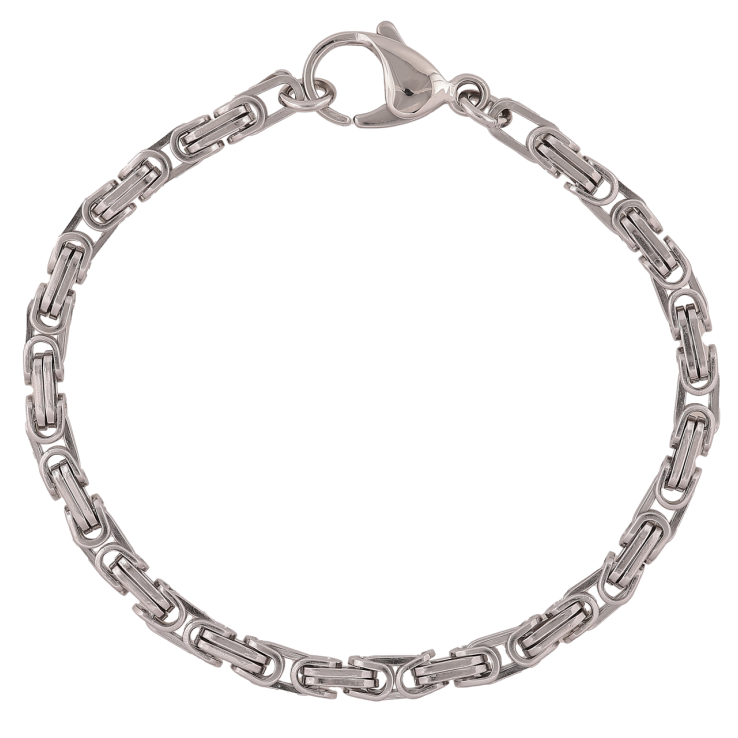 Браслет Xuping ТТМ Stainless Steel цвет Родий Цепочка Фантазийное плетение длинна 20.5см х 4мм фото №9