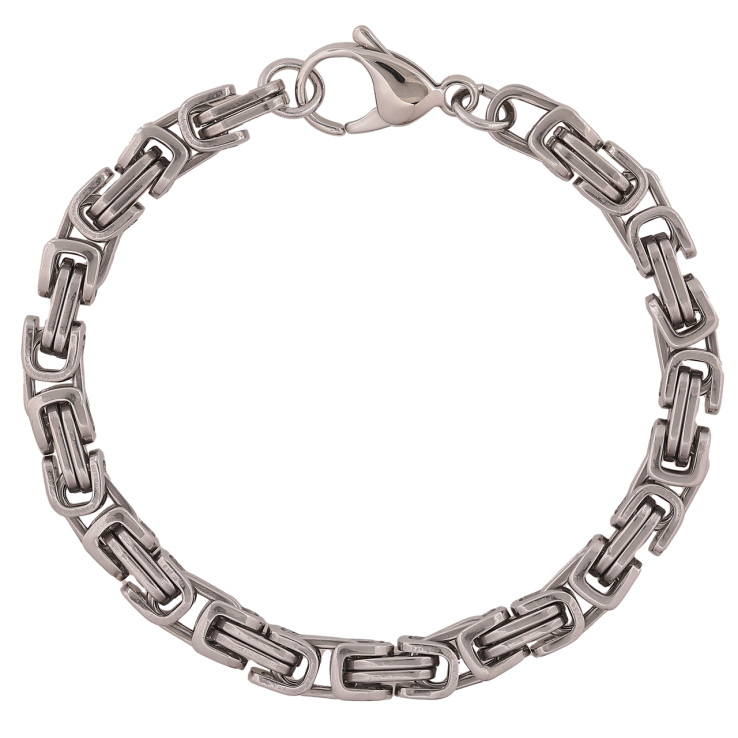 Браслет Xuping ТТМ Stainless Steel цвет Родий Цепочка Фантазийное плетение длинна 20.5см х 6мм фото №5