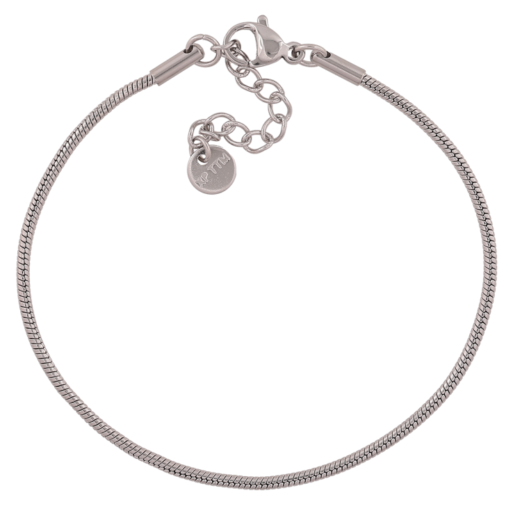 Браслет Xuping ТТМ Stainless Steel цвет Родий Ювелирный шнур длинна с доп. цепочкой 17-20.5см х 2мм фото №12