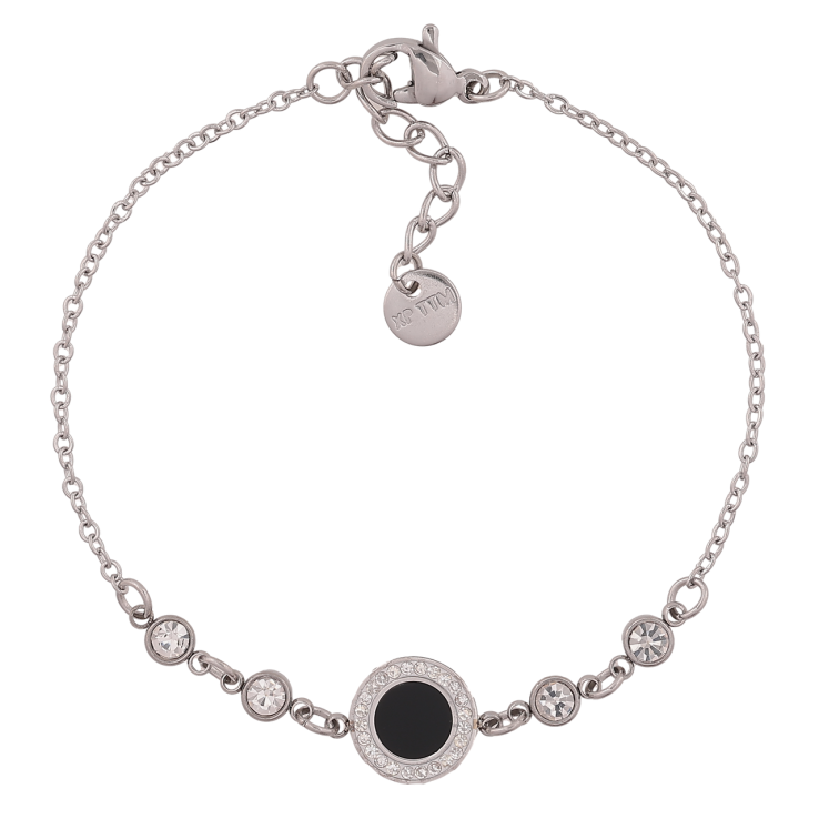 Браслет Xuping ТТМ Stainless Steel цвет Родий Цепочка с вставкой длинна с доп. цеп.17-19.5см х 2мм фото №11