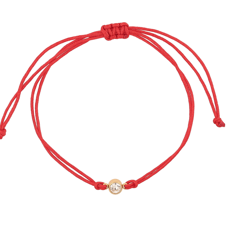 Браслет Xuping ТТМ Stainless Steel цвет 14K Красный шнур с кристаллом, ø 5мм на затяжке 8-26см х 2мм фото №24