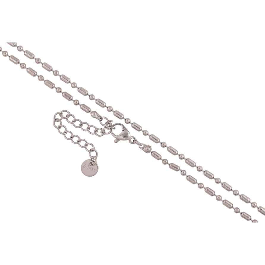 Ланцюжок Xuping ТТМ Stainless Steel колір Родій Плетіння Перлина довжина 43-48см х 2мм фото №1 Ланцюжок Xuping ТТМ Stainless Steel колір Родій Плетіння Перлина довжина 43-48см х 2мм фото №1