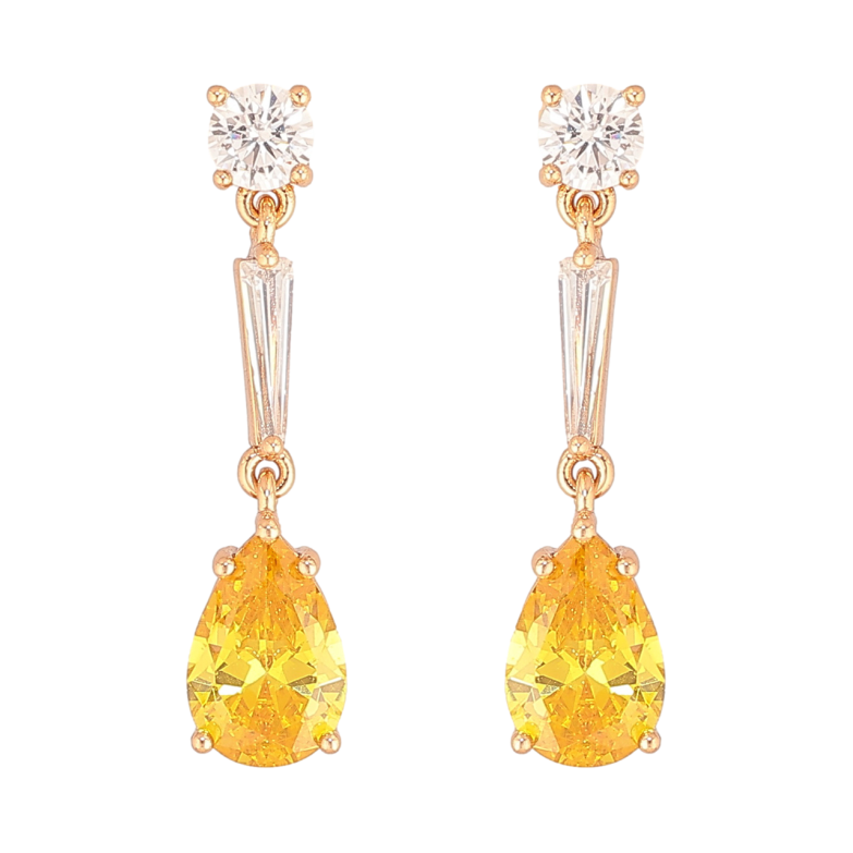 Серьги Xuping Цвет Позолота 18K пусеты Подвески с желтыми кристаллами фото №1 Серьги Xuping Цвет Позолота 18K пусеты Подвески с желтыми кристаллами фото №1