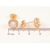 Серьги Xuping Цвет Позолота 18K пусеты Кристалл в обрамлении мелких 9х9мм фото №2