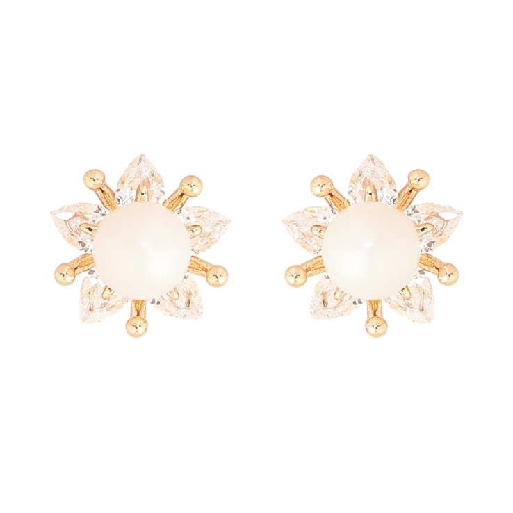 Серьги Xuping Цвет Позолота 18K пусеты Жемчужные цветочки фото №21 Серьги Xuping Цвет Позолота 18K пусеты Жемчужные цветочки фото №21