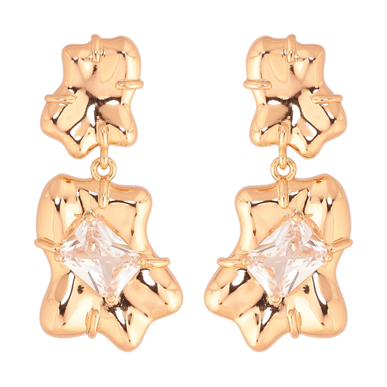 Серьги Xuping Цвет Позолота 18K пусеты Авангардные подвески с кристаллами фото №1 Серьги Xuping Цвет Позолота 18K пусеты Авангардные подвески с кристаллами фото №1