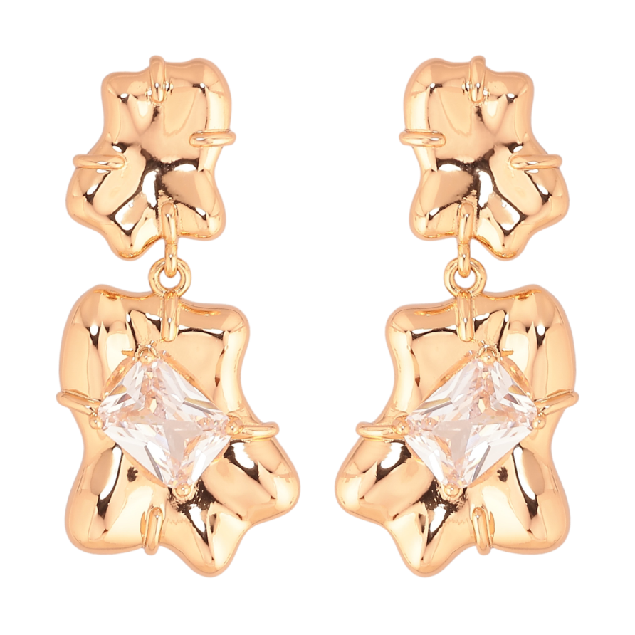Серьги Xuping Цвет Позолота 18K пусеты Авангардные подвески с кристаллами фото №1 Серьги Xuping Цвет Позолота 18K пусеты Авангардные подвески с кристаллами фото №1