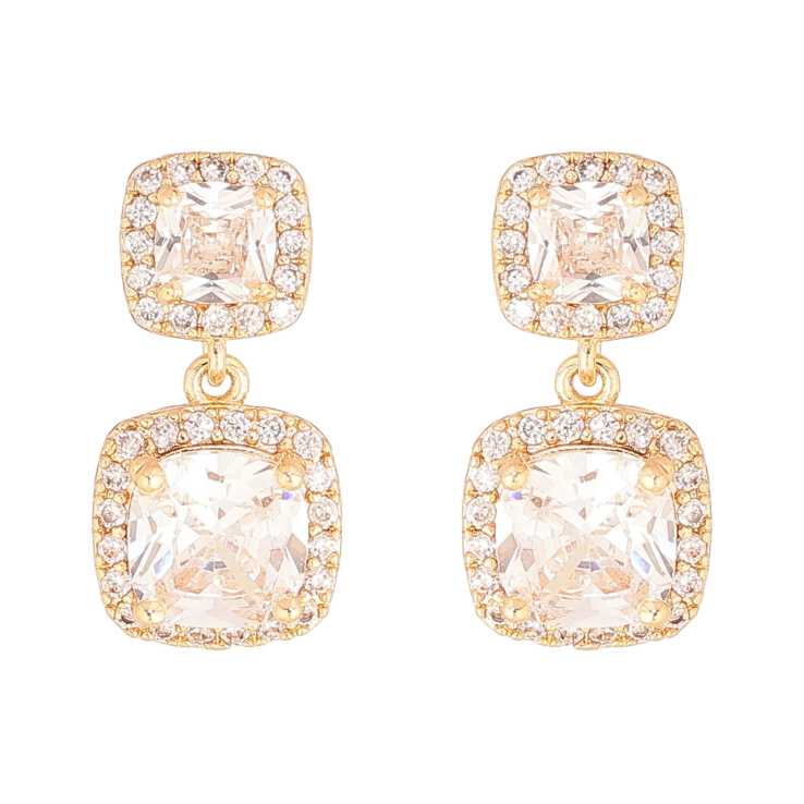 Серьги Xuping Цвет Позолота 18K пусеты Кристальные подвески фото №16 Серьги Xuping Цвет Позолота 18K пусеты Кристальные подвески фото №16