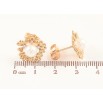 Серьги Xuping Цвет Позолота 18K пусеты Жемчужные цветочки фото №2