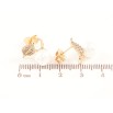 Серьги Xuping Цвет Позолота 18K пусеты Жемчужины с кристальными листиками фото №2 Серьги Xuping Цвет Позолота 18K пусеты Жемчужины с кристальными листиками фото №2