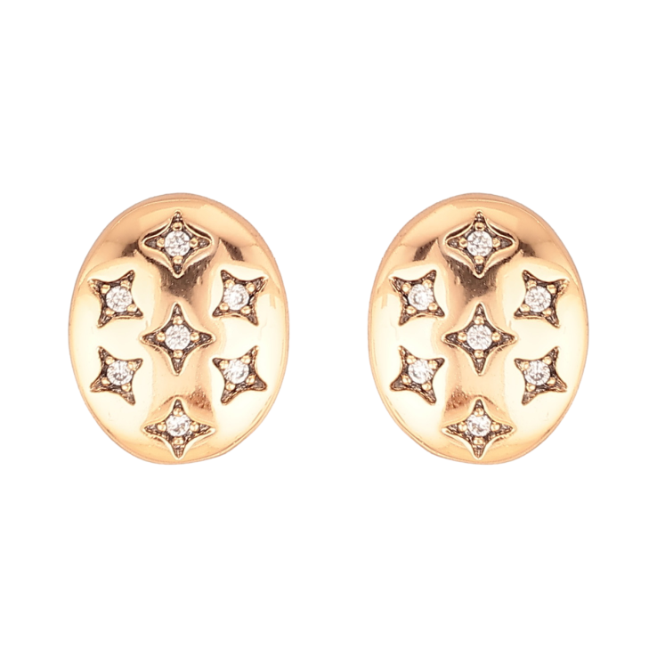 Серьги Xuping Цвет Позолота 18K пусеты Овалы с звездным узором фото №14 Серьги Xuping Цвет Позолота 18K пусеты Овалы с звездным узором фото №14