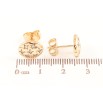 Серьги Xuping Цвет Позолота 18K пусеты Овалы с звездным узором фото №2