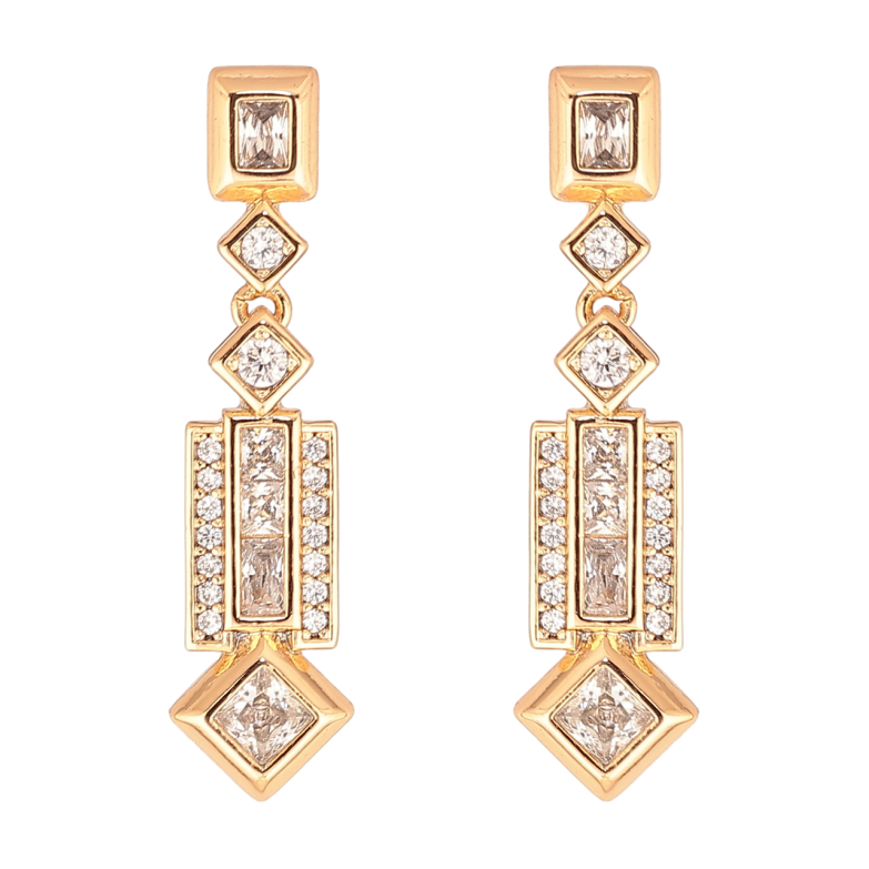 Серьги Xuping Цвет Позолота 18K пусеты Изящные подвески с кристаллами фото №4 Серьги Xuping Цвет Позолота 18K пусеты Изящные подвески с кристаллами фото №4