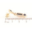Серьги Xuping Цвет Позолота 18K пусеты Изящные подвески с синими кристаллами фото №2