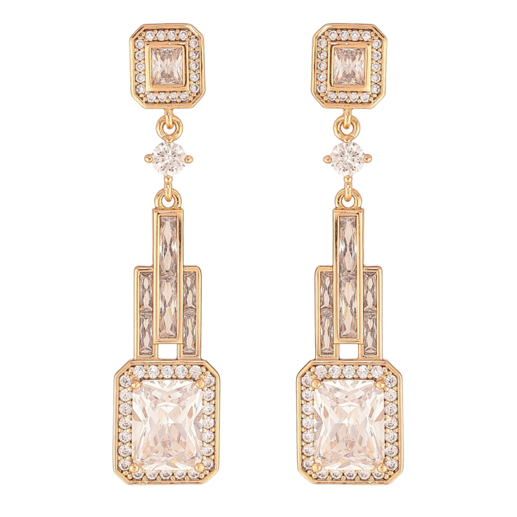 Серьги Xuping Цвет Позолота 18K пусеты Кристальные подвески фото №17 Серьги Xuping Цвет Позолота 18K пусеты Кристальные подвески фото №17