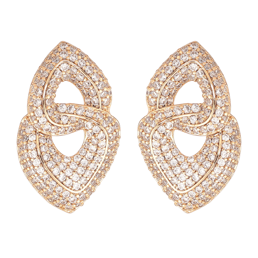 Серьги Xuping Цвет Позолота 18K пусеты Инкрустация кристаллами фото №1 Серьги Xuping Цвет Позолота 18K пусеты Инкрустация кристаллами фото №1