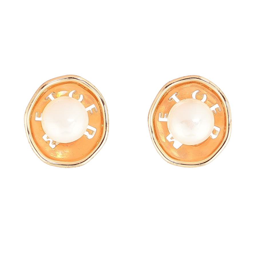 Серьги Xuping Цвет Позолота 18K пусеты Жемчужины в декоративной оправе фото №1 Серьги Xuping Цвет Позолота 18K пусеты Жемчужины в декоративной оправе фото №1